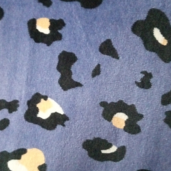 🌠 #191 Leopard Print Blue Pajama or Lounge Set - Picture 3 of 11